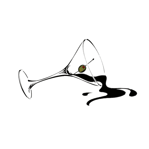 Illustration: spilled martini